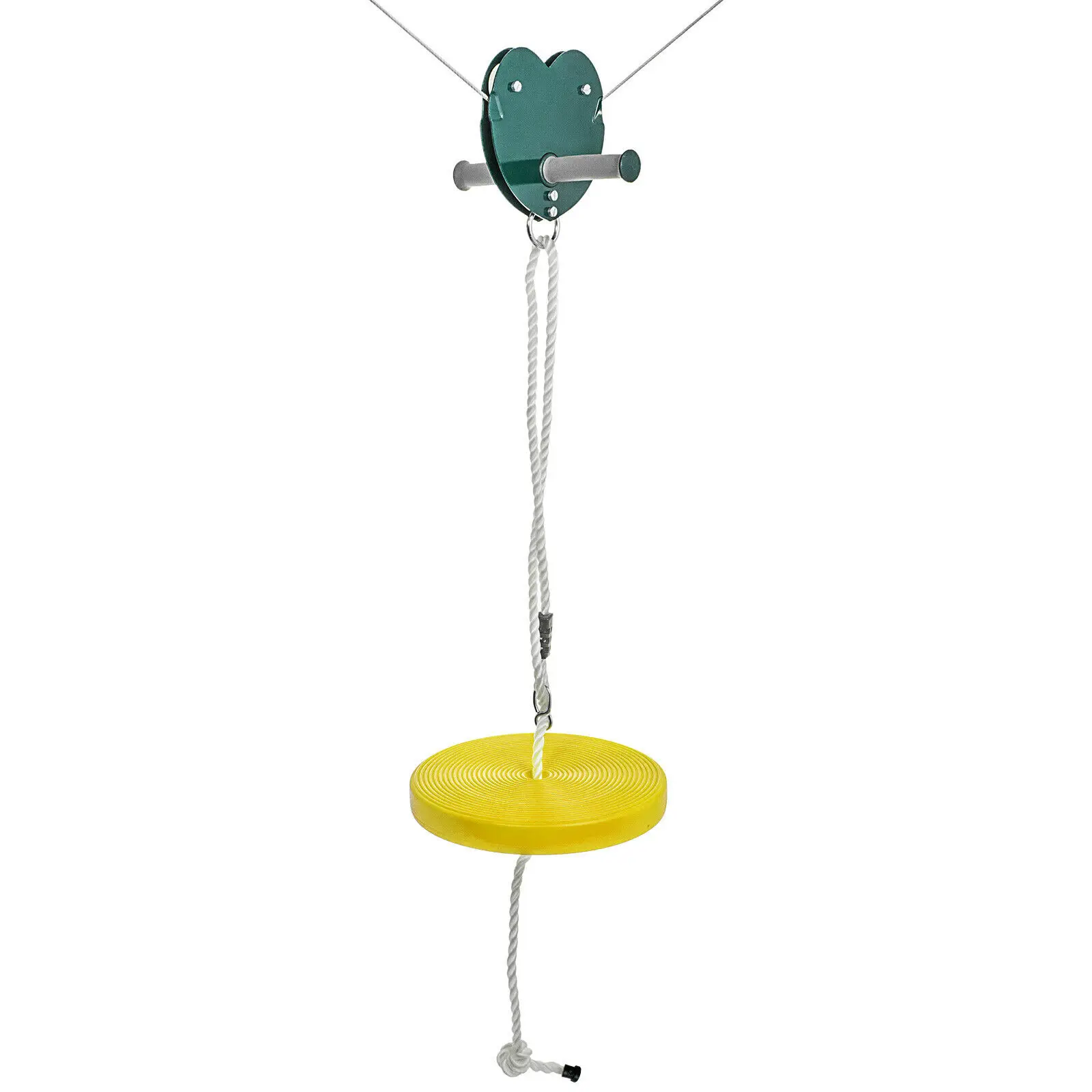 

Zipline Kit 80ft 200kg/440lbs Seated Fun Trolley & Cable Zip Line Kit Backyard