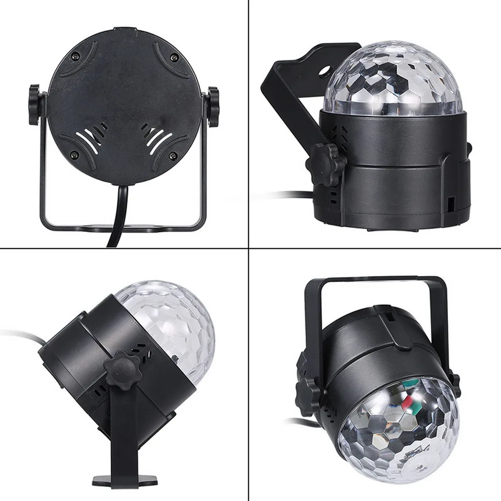 

Sound Activated Rotating Disco Ball Party Lights Strobe Light RGB LED Stage Lights for Christmas Home KTV Xmas Wedding Show