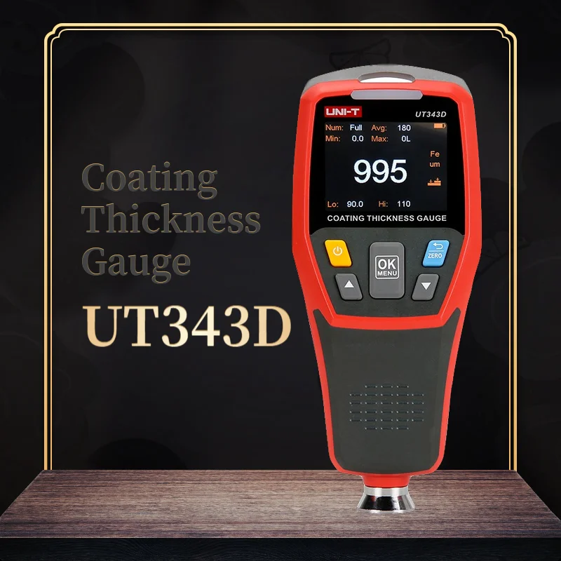 _ UT343D измеритель толщины покрытия автомобильный тестер краски железная матрица