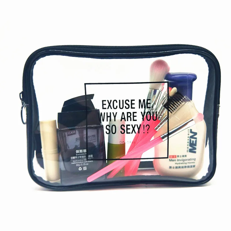 Прозрачная мини косметичка из ПВХ водонепроницаемые прозрачные чехлы для