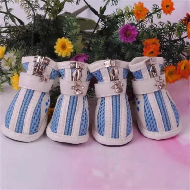 

4pcs/Set Cute Cotton Rubber Pet Dog Shoes Waterproof Non-slip Dog Rain Snow Boots Socks For Puppy Large Small Cats Dogs
