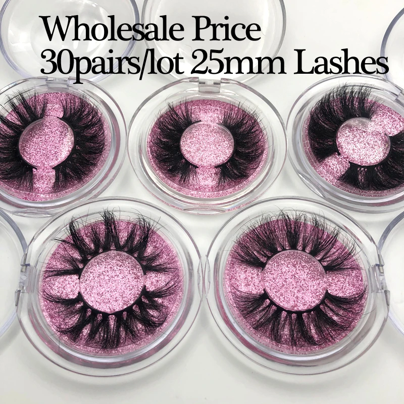 Buzzme 25mm Mink Eyelashes Wholesale 30pairs/lot 3D Mink Lashes Custom Packaging Makeup Dramatic Long Eye Lash