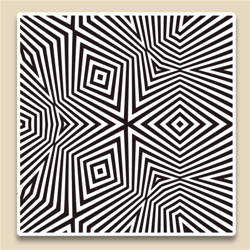 

20 шт., прозрачный силиконовый штамп с алмазным лабиринтом, 14 х14 см