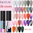 Гель-лак для ногтей LILYCUTE 5 мл, блестящий, хамелеон, искусственный Гель-лак, Полупостоянный волшебный гель с котом, отмачиваемый Гель-лак