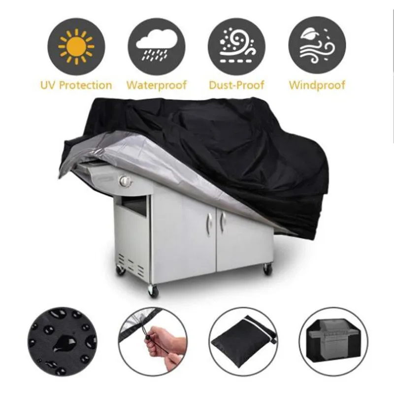 

Waterproof BBQ Grill Cover Outdoor Rain Grill Anti Dust Protector For Gas Charcoal Electric Barbecue Accessories Outdoor Garden