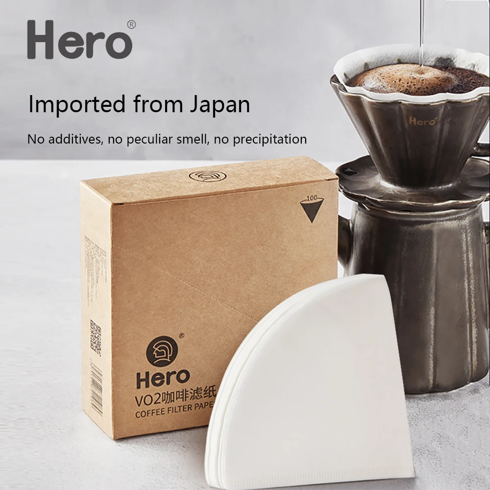 Фильтровальная бумага из древесной целлюлозы для кофе V60 капельная дриппер