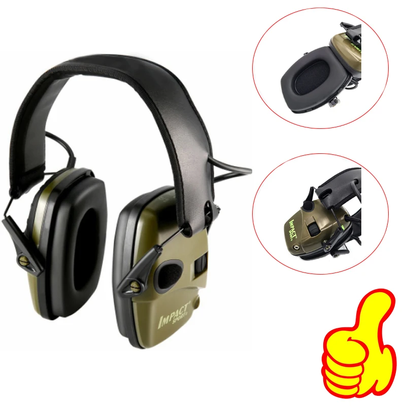 

Тактические электронные наушники для стрельбы уличные спортивные наушники с защитой от шума усилитель звука Защитная гарнитура для слуха