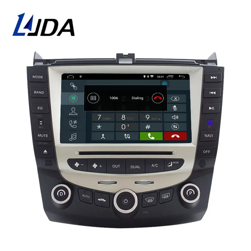 Автомобильный DVD плеер LJDA 7 дюймов 2 DIN Android 10 для Honda Accord 2003 2004 2005 2006 2007 Радио Аудио