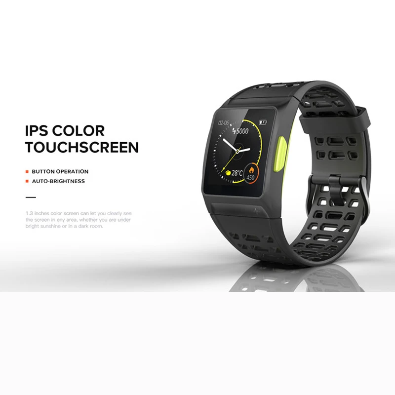 Смарт часы PK L16 с GPS динамическим пульсометром ЭКГ HRV анализом встроенным IPS