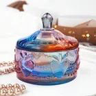 Сделай сам с украшением в виде кристаллов эпоксидная смола, форма ящик для хранения; Симпатичные тапочки с узором в виде ювелирных изделий зеркало коробка ювелирных изделий силиконовые формы для смолы