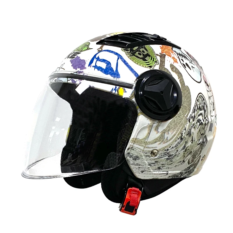 Motorcycle Helmet Open Face Motorbike Road Helmet Safety Unisex Windshield Scooter Electric Casco Moto Motocross enlarge