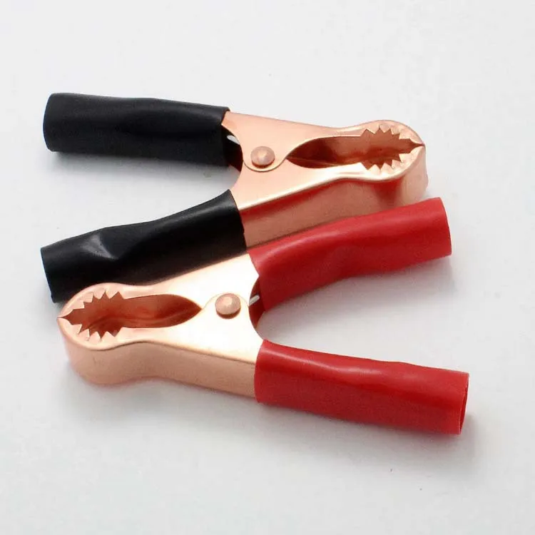 

80mm environmental protection battery clip battery clip metal inverter link charging clip thickened copper fish clip