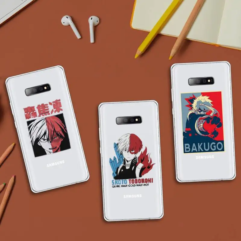 

My hero academia japanese anime Phone Case Transparent For Samsung Galaxy S Note 8 9 11 20 10 Pro E LITE P Plus A81
