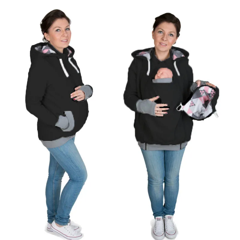 

Худи кенгуру для детей и родителей, без рук, с переноской, зимние свитшоты для беременных с родителем и ребенком