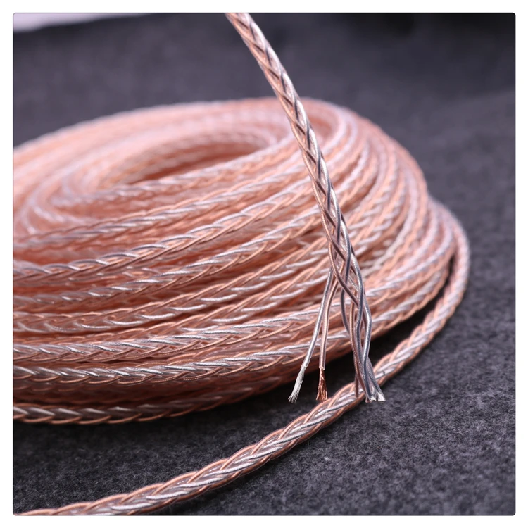 XSSH аудио DIY OCC 7n Медный Серебряный OFC медный посеребренный проводник наушники 3 8 мм