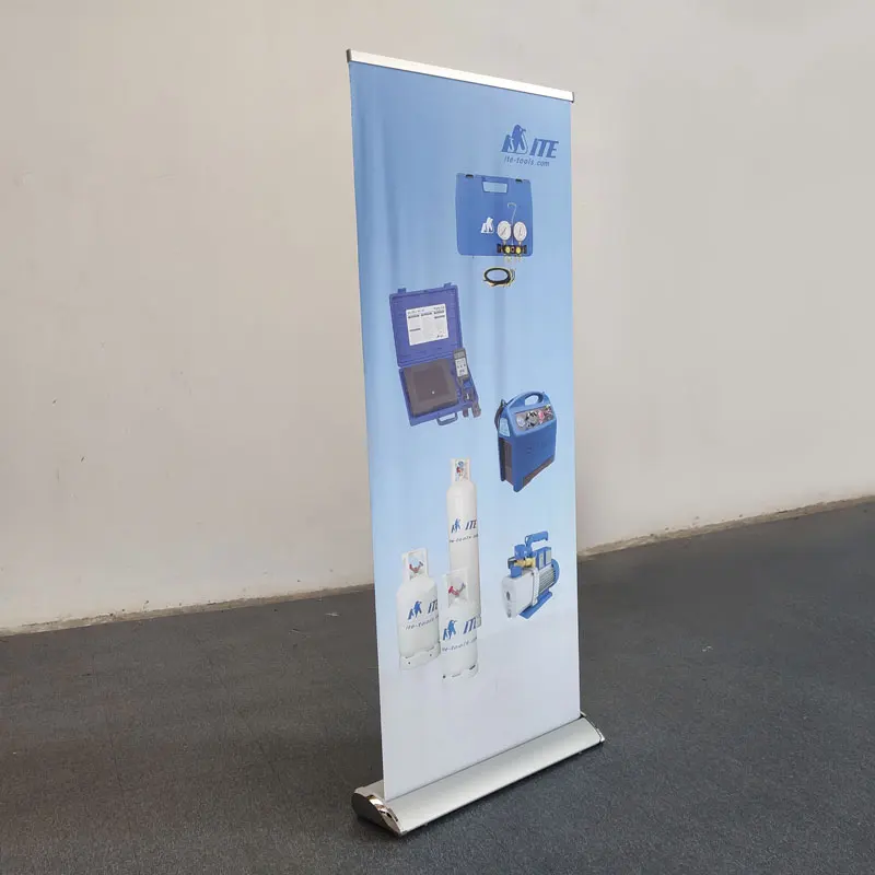 Роскошная Выдвижная реклама Премиум рулонная стойка для баннеров с графикой |