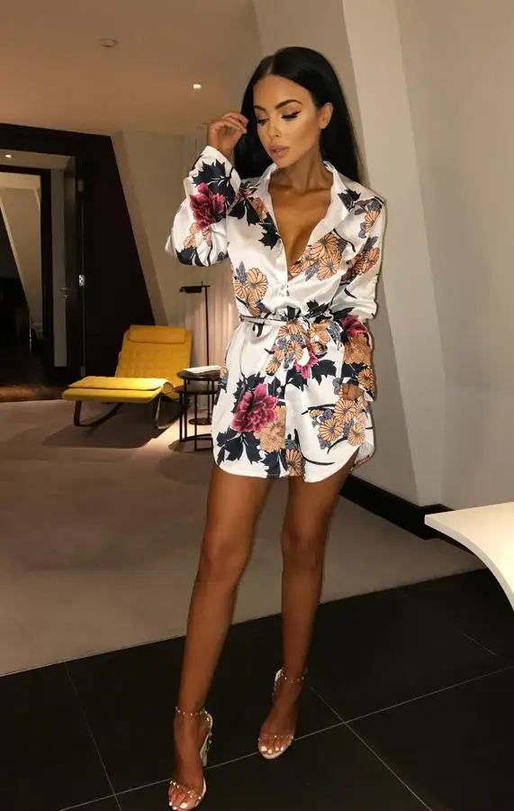

Women Lace Floral Dress Deep V Neck Sexy Dress Women Bodycon Mini Dresses