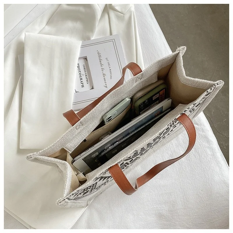 

Large capacity 2021 new portable simple tote bag single shoulder bag handbag canvas bag purses and handbags luxury designer