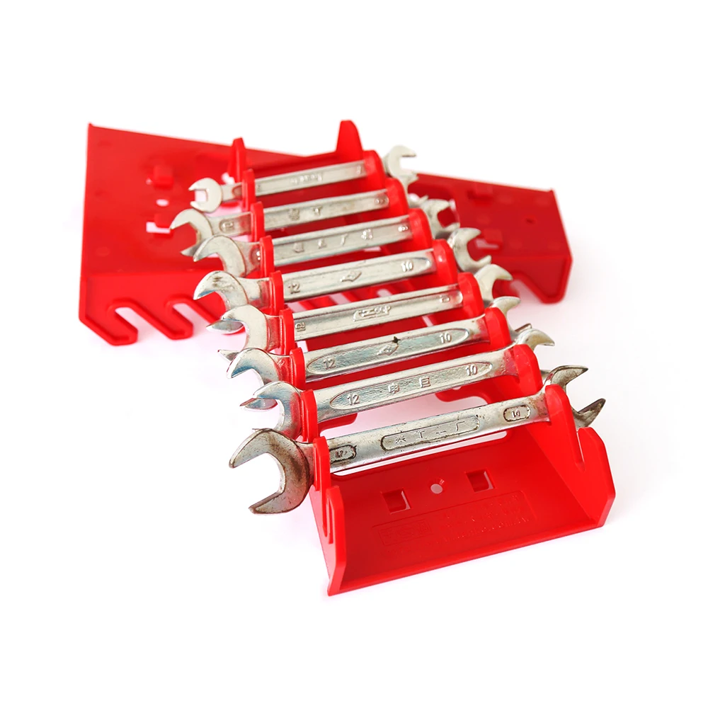 Настенный пластиковый держатель для гаечных ключей с 9 отверстиями и квадратным