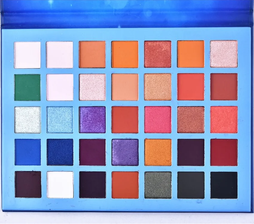 Синие мраморные Звездные тени для век 35 цветов жемчужные матовые мерцающие