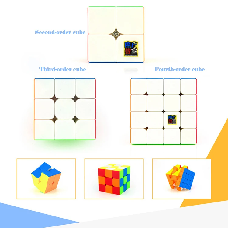 Moyu MofangJiaoshi 2x2 3x3 4x4 набор магических кубиков для соревнований 3 шт. Набор для кубинга класса Невидимый волшебный куб 234 набор с подарочной коробкой