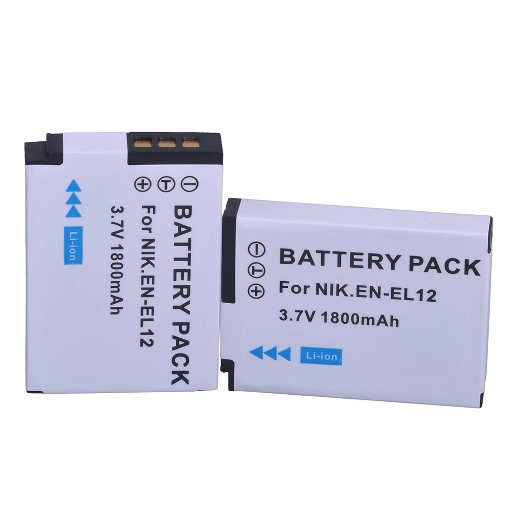 Аккумулятор Batmax EN-EL12 EL12 + двойное зарядное устройство USB светодиодный кой и портом