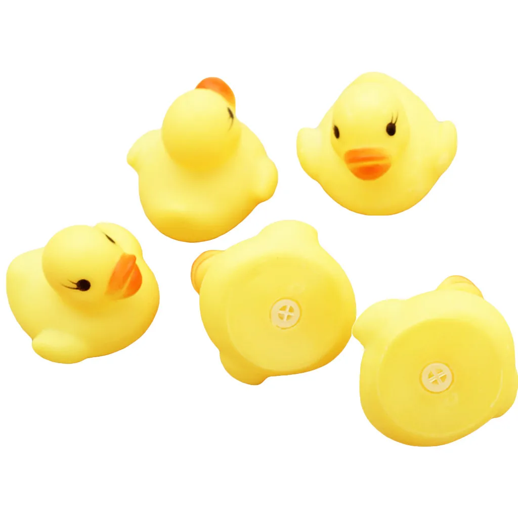 20 шт. Симпатичные Мини желтые резиновые утки Плавающие Игрушки Ducky Baby Shower детская