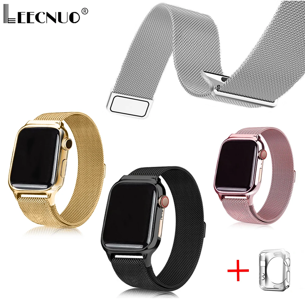 Миланский Браслет Нержавеющая сталь ремешок для наручных часов Apple Watch серии 1/2/3