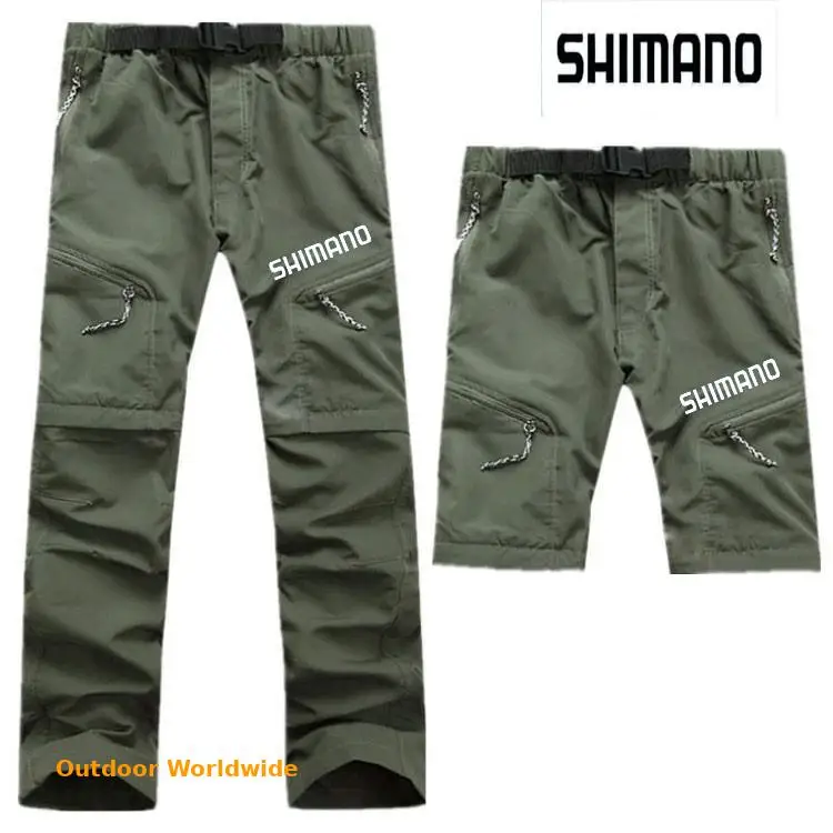 

Men's Quick Dry Detachable SHIMANOS Fishing Pants Outdoor Sport Summer Camping Trekking Fishing Shorts Breathable Thousers