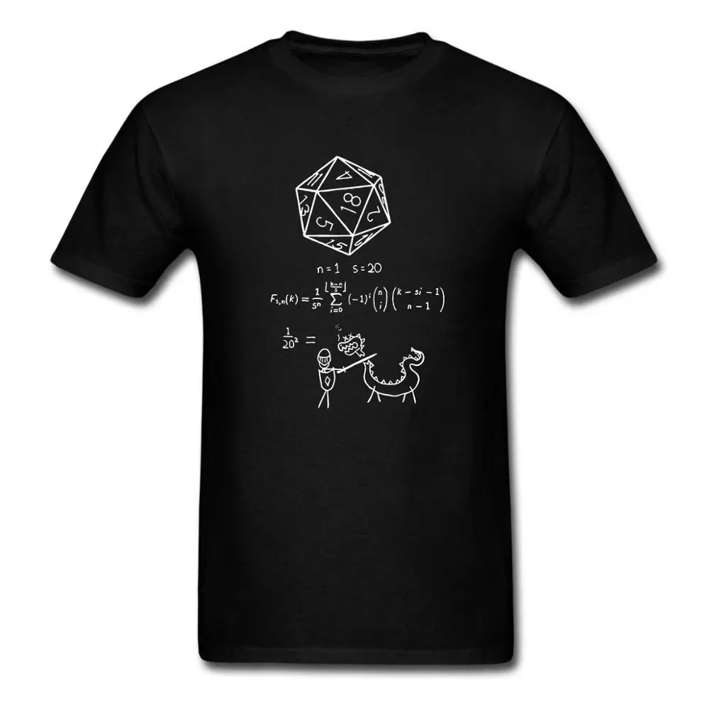 Camiseta de la ciencia de 20 caras de dados DnD, divertida camiseta de matemáticas D20, 100% algodón, talla de EE. UU.