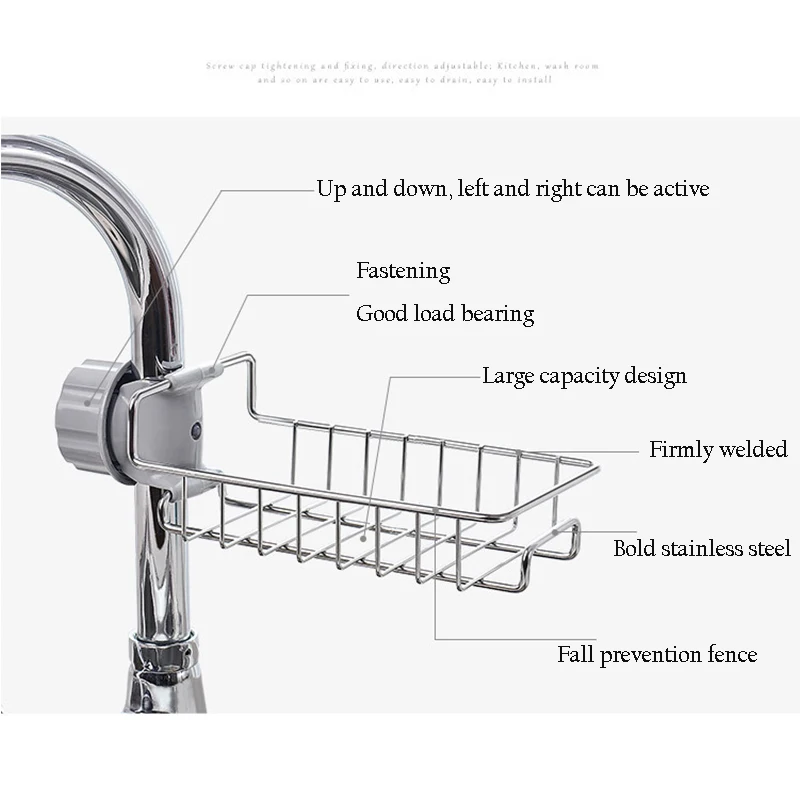 Сушилка для смесителя из нержавеющей стали губка тряпичного железа подвесная