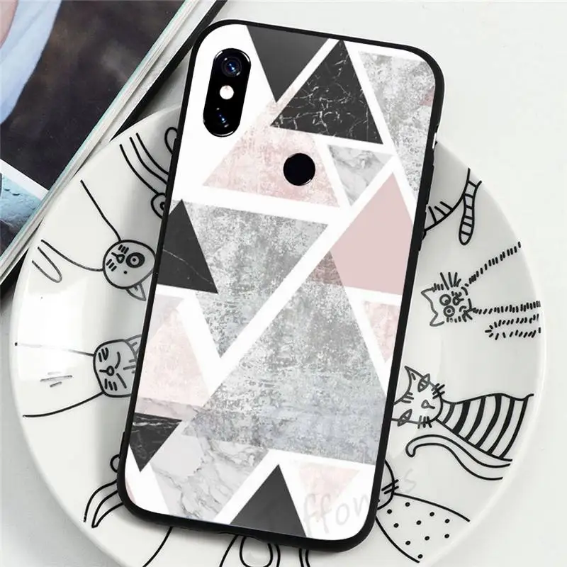

marble geometry Colorful pattern Phone Case For Xiaomi Redmi note 7 8 9 t max3 s 10 pro lite funda funda coque shell