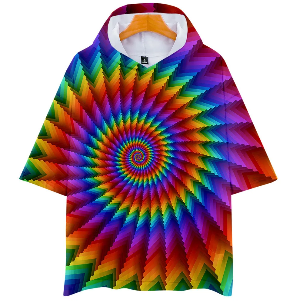 3D Tie Dye Flashbacks Толстовка Футболка мужская женская цветная психоделическая Футболка модная Harajuku фирменная футболка одежда