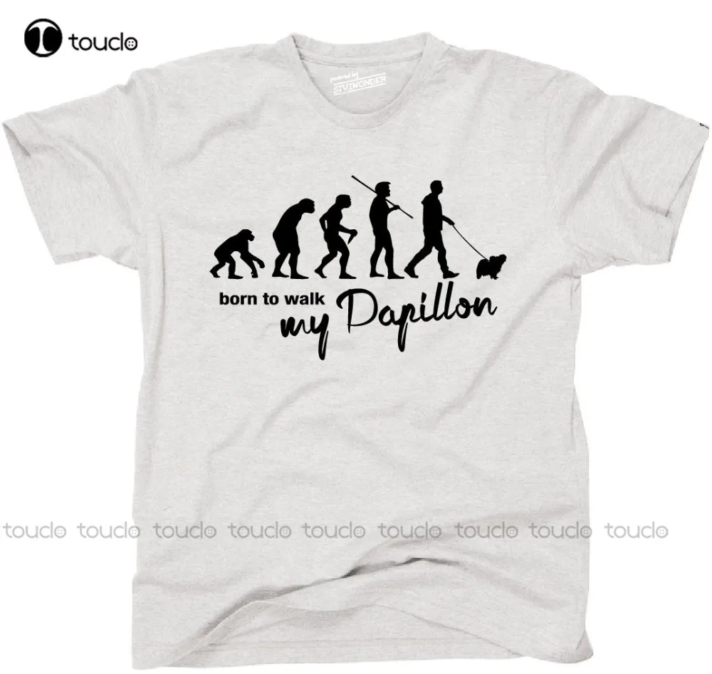 

Хлопковая футболка, модная футболка, футболка Tevo, Hunde Evolution Butterfly Born To Walk Siviwonder, футболка на заказ Aldult Teen унисекс
