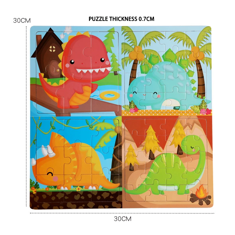 

Jigsaw Puzzle Montessori Educational Toys For Children Puzzle Games Kids Toys 2-4 Years Learning Toys 4 Piece Puzzles Baby Gifts