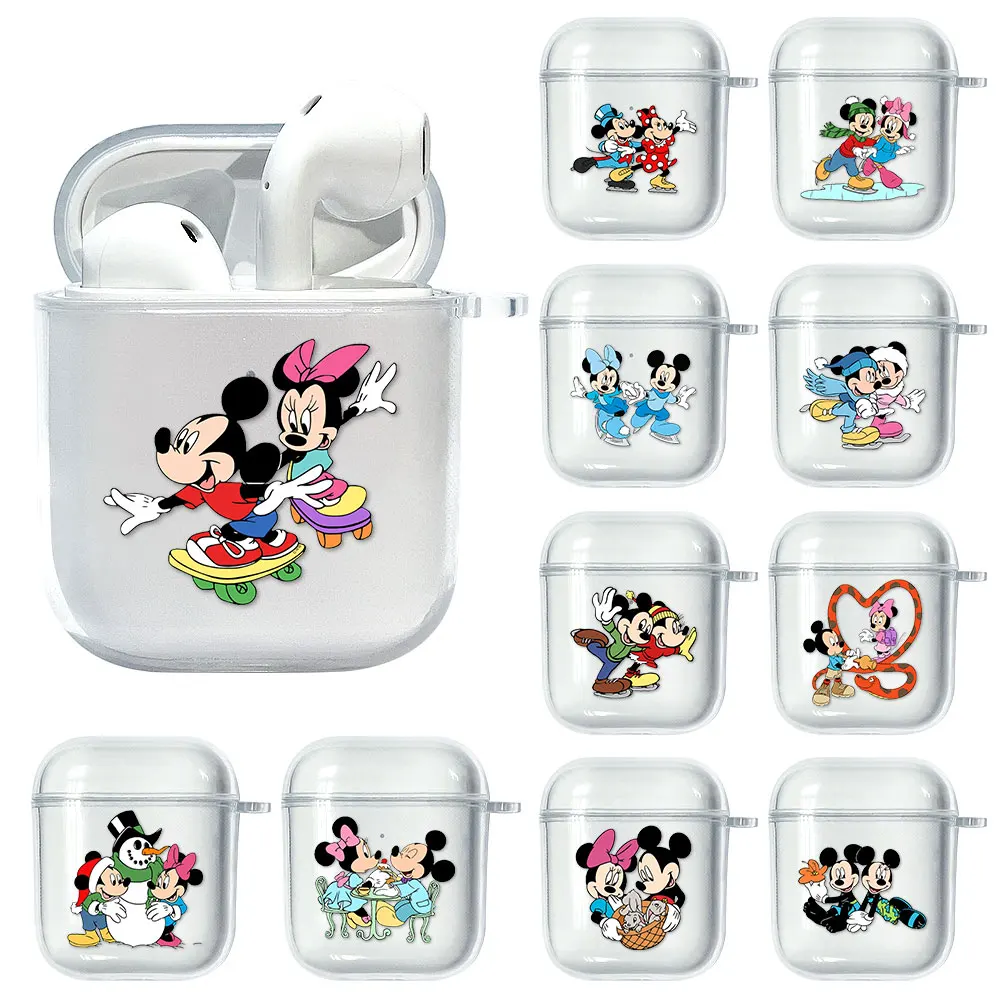 

Mickey Mouse Cute Transparent Case For AirPods 2 1 Soft Luxury For Apple Airpods TPU Cover Wireless Earphone Protective Funda