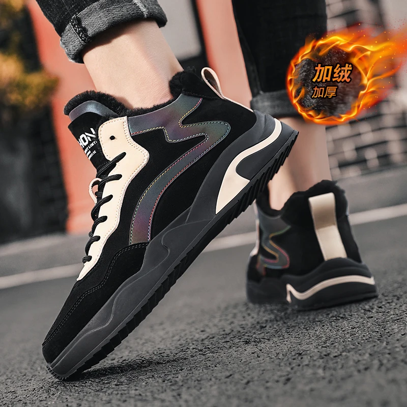

Explosive style men's shoes comfortable leather high-top men's casual shoes fashion men's running shoes outdoor trendy flatshoes