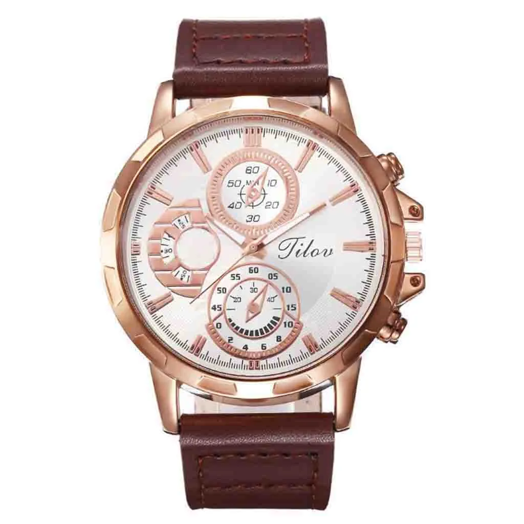 

Fashionable casual Men's Watch Men's Big Business Sports Belt Quartz Watch Male Men's Watch часы мужские наручные relojes