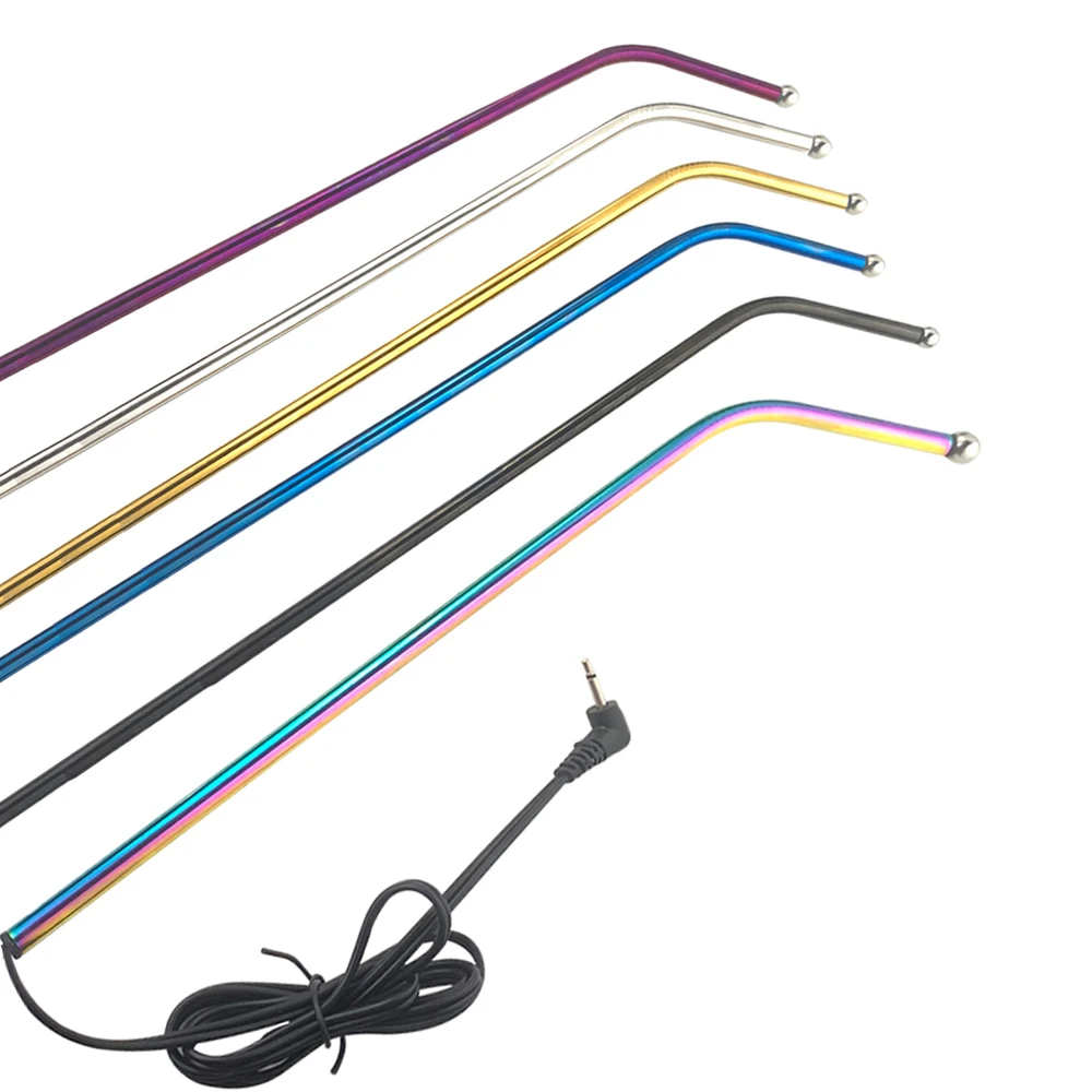 Electric shock Bi polar Rainbow Male metal urethral beads penis plug dilator electro massager BDSM insert sex toy for man | Красота и