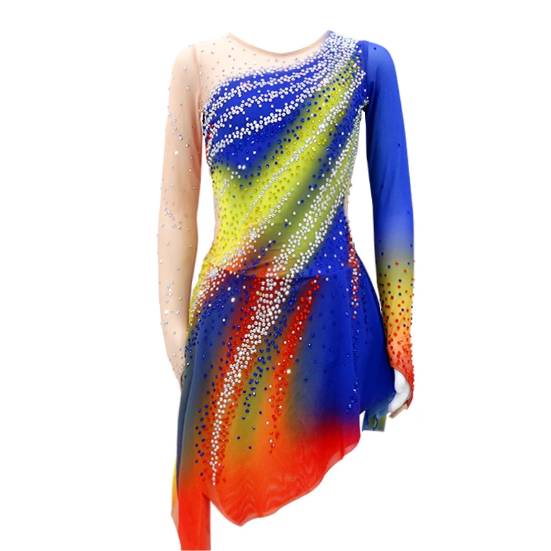 

LIUHUO Figure Skating Dress Long Sleeve Women High Quality Crystals Performance Wear for Competition Dance Costume