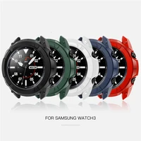 watch protector case soft tpu armor bumper cover rotatable chapter ring cover shell for samsung galaxy watch 3 4145mm