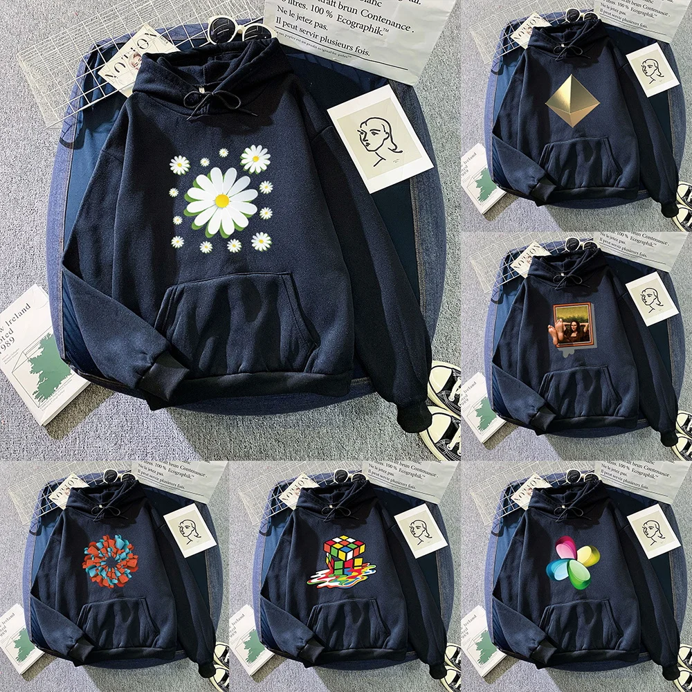 

Autumn and Winter Casual Sweatshirts Warm Polyester Hoodie Streetwear Unisex Couple Basic Pullover Sweatshirt Fashion Hoodies