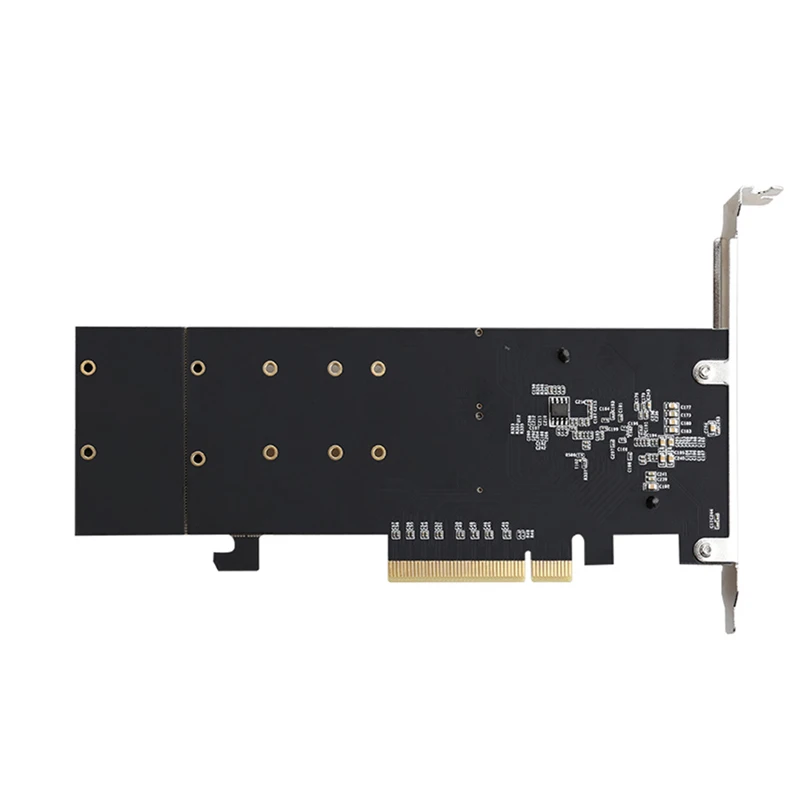 

PCIe3.1 x8 to 2 port M.2 SSD Adapter Expansion Card chip ASM1812 Dual M-key to Pci-e Converter for NVME 2230-22110 SSD interface