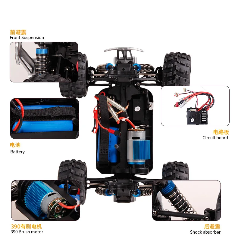 2,4G 4WD RC автомобиль 1:18 A959 A979 обновленная версия A959-A A979-A на радиоуправлении грузовик RC багги высокая скорость внедорожника против a959-b автомобиля