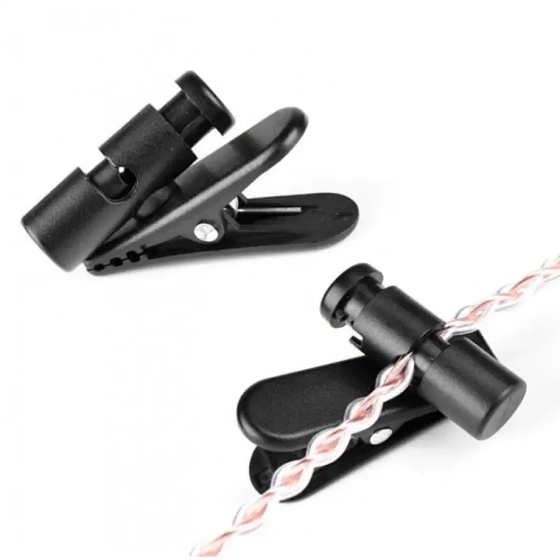 

1pc 360° Rotatable Black Headphone Earphone Cable Cord Wire Lead Lapel Clip Nip Clamp Holder Headphone Wire Clamp Holder