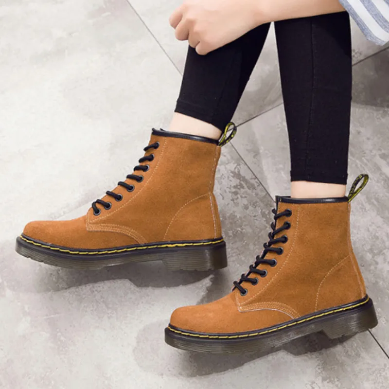 Осень-зима Крутые парные ботильоны Martin Мужские ботинки на массивном каблуке