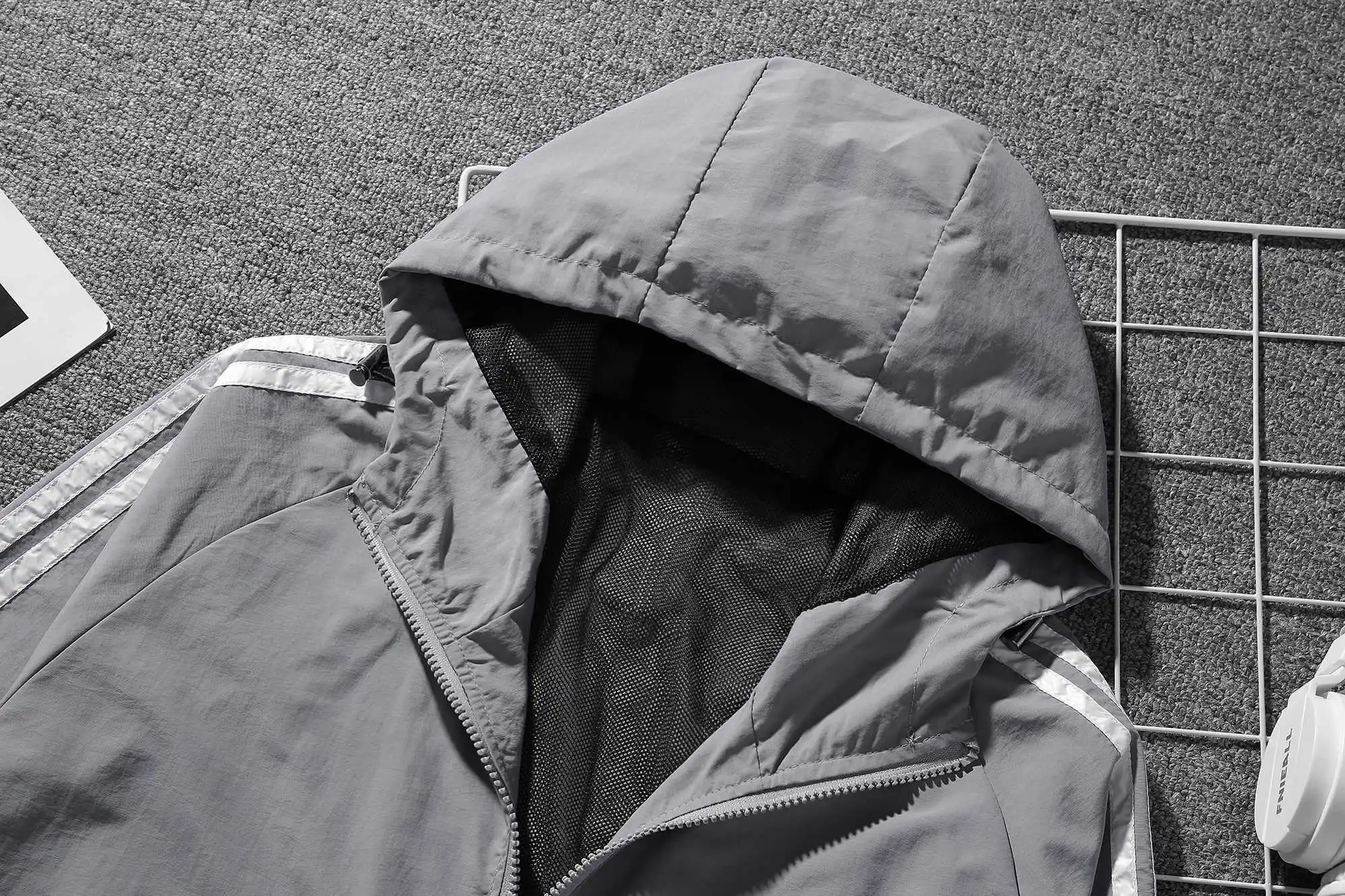 

Men's Casual Bomber Jacket Men 2021 New Trend Hoodie Baseball Collar Streetwear Coat Male Fashion Windbreaker Jackets