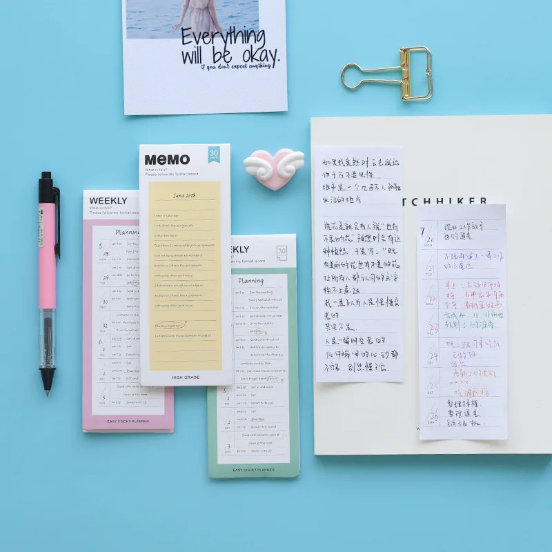 Милый ежедневный Еженедельный планер kawaii записная книжка электронная книга