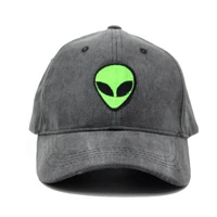 new alien ufo washed cotton hat high quality embroidery baseball caps unisex fashion cap outdoor sport adjustable black hats