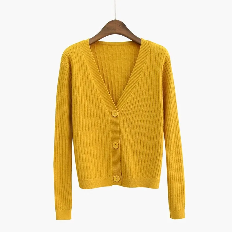 

Urifens 2021 Women Sweaters Jackets Female V Neck Long Sleeve Knitting Short Sweater Coat Women Knitted Cardigans Outerwear T458
